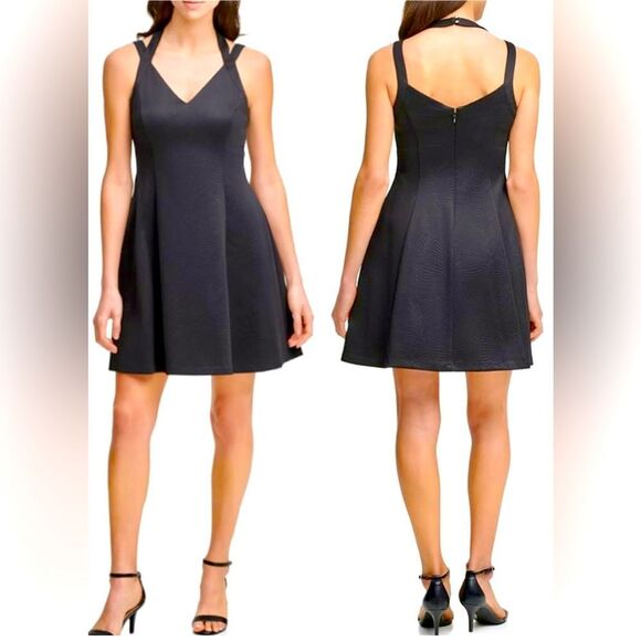 GUESS Embossed Scuba Sleeveless Cocktail Dress Women’s Size 8~NWT - Picture 1 of 8